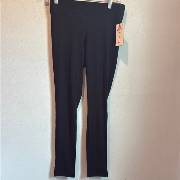 Utopia by HUE Small Cotton Black Leggings with Slits The Color Run - Picture 1 of 7